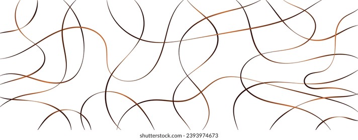 Random line pattern background. Decorative pattern with tangled curved lines. Random chaotic lines abstract geometric pattern vector background.