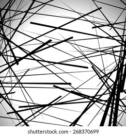 Random lines abstract background. Modern, minimal (contemporary) art like graphics