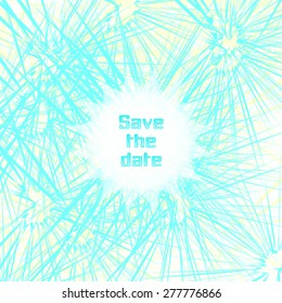 Random lines abstract colorful background. Modern, graphics with text. Turquoise, yellow pastel colors. Bright colorful cards, flyer, invitation template. Vector Illustration EPS8.