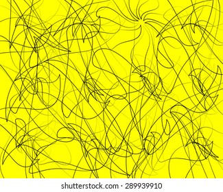 Random lines, abstract wavy lines. Artistic vector background.