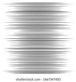 Random lines element. Random horizontal lines. Irregular straight, parallel stripes. Strips, streaks half-tone geometric pattern