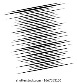 Random lines element. Random horizontal lines. Irregular straight, parallel stripes. Strips, streaks half-tone geometric pattern