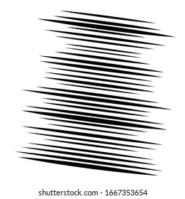 Random lines element. Random horizontal lines. Irregular straight, parallel stripes. Strips, streaks half-tone geometric pattern