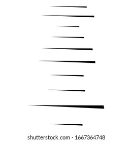 Random lines element. Random horizontal lines. Irregular straight, parallel stripes. Strips, streaks half-tone geometric pattern