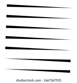Random lines element. Random horizontal lines. Irregular straight, parallel stripes. Strips, streaks half-tone geometric pattern