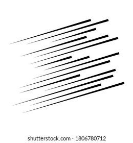 Random lines element. Random horizontal lines. Irregular straight, stripes. Strips, streaks half-tone geometric pattern