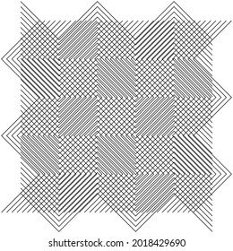 Random lines grid, mesh. Matrix, grille, grating abstract lines element