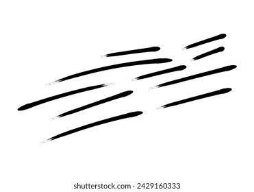 Random lines made of black brushstroke stroke.