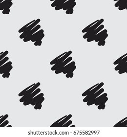 Random lines and scrawls hand drawn vector seamless scribble pattern. Careless scratchy pen or pencil doodles. Endless repeated texture or background for print, textile, or web.