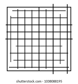 Random lines, stripes. Chaotic lines element isolated on white