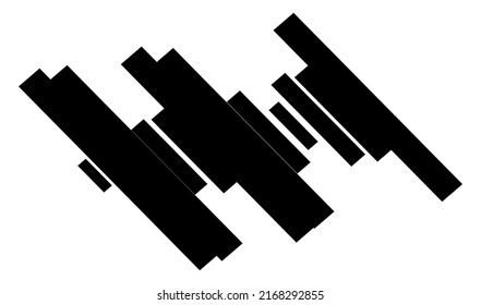 Random lines, stripes streak element
