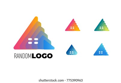 Random Logo. Property estate or tech modern symbol. Vector and JPEG included