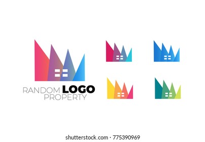 Random Logo. Property estate or tech modern symbol. Vector and JPEG included