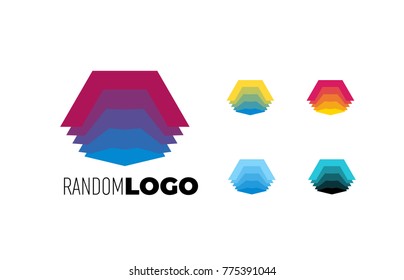 Random Logo. Property estate or tech modern symbol. Vector and JPEG included