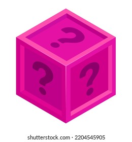 random loot mystery box Icon vector illustration in Flat style