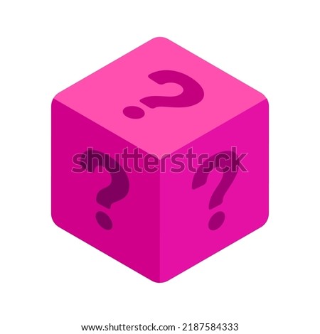 random loot mystery box Icon vector illustration in Flat style