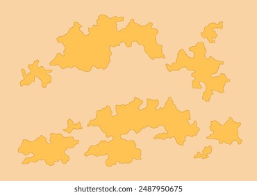 Random map with many island for toy and fantasy game.
