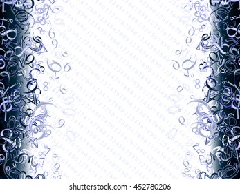random mathematical numbers on a light background