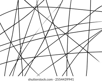 Random medium sized line stroke. Frame full of Abstract Curved and crossing line. Simple messy line stroke for background. Asymmetrical knife cut brush. 
