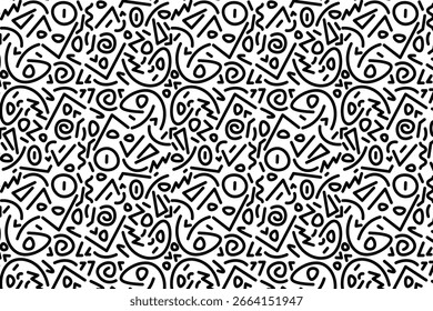 Projeto de padrão de rabiscar memphis aleatório