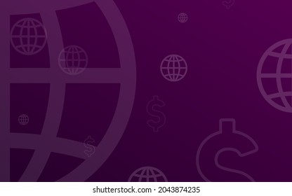 Random minimalist currency dollar symbol illustration vector for background, logo, card, banner, web and printing.