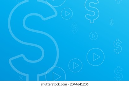 Random minimalist currency dollar symbol illustration vector for background, logo, card, banner, web and printing.