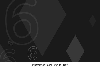Random minimalist number 6 illustration vector for background, logo, card, banner, web and printing.