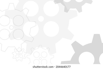 Vector de ilustración al azar de engranajes tecno minimalista para fondo, logotipo, tarjeta, banner, web e impresión.