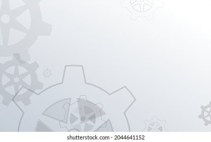 Vector de ilustración al azar de engranajes tecno minimalista para fondo, logotipo, tarjeta, banner, web e impresión.