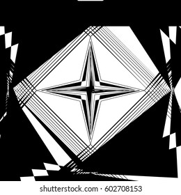 Random monochrome glitchy, rough texture, pattern. Geometric chaotic illustration