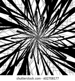 Random monochrome glitchy, rough texture, pattern. Geometric chaotic illustration