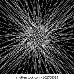 Random monochrome glitchy, rough texture, pattern. Geometric chaotic illustration