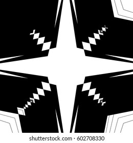Random monochrome glitchy, rough texture, pattern. Geometric chaotic illustration