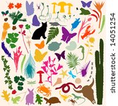 random natural objects in silhouette: NO auto-trace: HIGH QUALITY vector paths. For more silhouettes, see also my Shutterstock files #13963618, #13360948, #13360951,  #19737103, #26799640