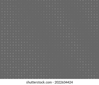 Random numbers 0 and 1. Background in a matrix style. Binary code pattern with digits on screen, falling character. Abstract digital backdrop. Vector illustration