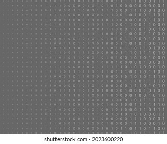 Números aleatorios 0 y 1. Fondo en un estilo de matriz. Patrón de código binario con dígitos en la pantalla, carácter descendente. Resumen de fondo digital. Ilustración del vector