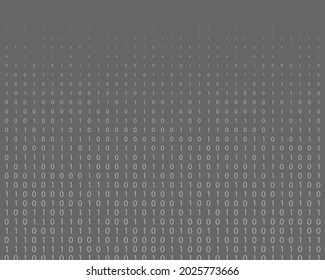 Números aleatorios 0 y 1. Fondo en un estilo de matriz. Patrón de código binario con dígitos en la pantalla, carácter descendente. Resumen de fondo digital. Ilustración del vector