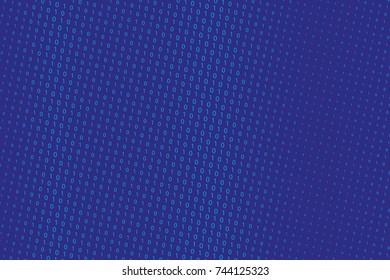Random numbers 0 and 1. Background in a matrix style. Binary code pattern with digits on screen, falling character. Abstract digital backdrop. Vector illustration