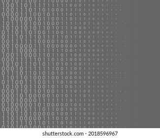 Random numbers 0 and 9. Background in a matrix style. Binary code pattern with digits on screen, falling character. Abstract digital backdrop. Vector illustration