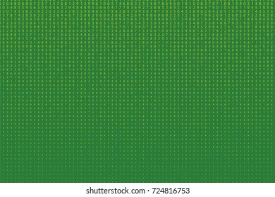 Random numbers 0 - 9. Background in a matrix style. Code pattern with digits on screen, falling character. Abstract digital backdrop. Vector illustration