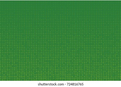 Random numbers 0 - 9. Background in a matrix style. Code pattern with digits on screen, falling character. Abstract digital backdrop. Vector illustration