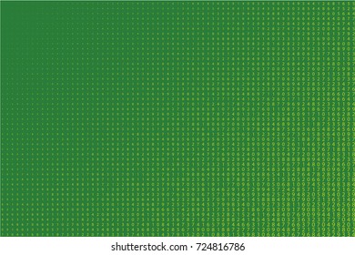 Random numbers 0 - 9. Background in a matrix style. Code pattern with digits on screen, falling character. Abstract digital backdrop. Vector illustration