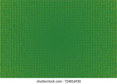 Random numbers 0 - 9. Background in a matrix style. Code pattern with digits on screen, falling character. Abstract digital backdrop. Vector illustration