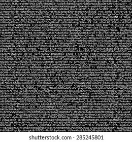 Random Numbers Code Screen Listing Table Cypher, Vector Background