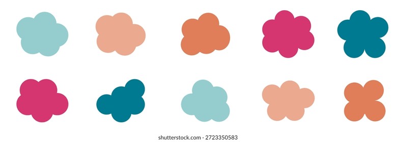 Formas de blob orgânicas aleatórias. O cubo preto cai. Bolha de silhueta de ameba orgânica líquida em estilo moderno. Várias formas de bolhas irregulares. blob orgânico forma irregular forma abstrata vetor ilustração.