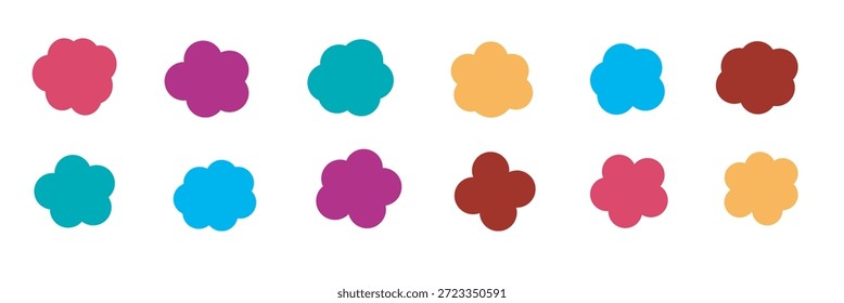 Random organic blob shapes. Black cube drops. Liquid organic amoeba silhouette blob in modern style. Various shapes of irregular blobs. organic blob shape irregular form abstract vector illustration.