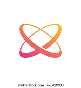 Random Oval Shape Logo. Overlapping Circle Symbol. Creative Design.