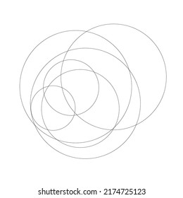 Random overlapping ovals, ellipses abstract geometric element