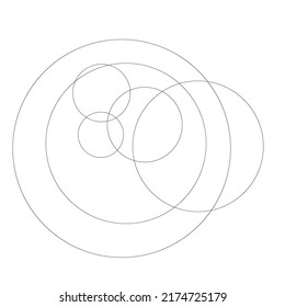 Random overlapping ovals, ellipses abstract geometric element