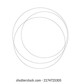 Random-überlappende Ovale, ellipsenabstraktes geometrisches Element